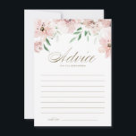 Carte Conseil Joli Mauve rose Aquarelle Mariage<br><div class="desc">Donnez vos conseils et voeux aux jeunes mariés avec cette carte de conseil florale élégante. Il dispose d'une guirlande d'aquarelle de fleurs mauve rose et de verdure avec un script élégant. Personnalisez en ajoutant les noms des jeunes mariés. Cette carte de conseil mariage rose vif est parfaite pour le printemps...</div>