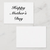 Carte Conseil Joyeuse fête des mères noir blanc élégant classiqu (Devant / Derrière)