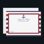 Carte Conseil La collection de Mariages d'Ancres nautiques Red &<br><div class="desc">Célébrez avec style avec ces cartes de conseils nautiques d'ancre. Le design simple et élégant permettra à vos invités d'écrire une note de conseil à garder et à lire dans les années à venir. Le libellé est facile à personnaliser, de sorte que ces cartes peuvent rapidement être transformées en cartes...</div>