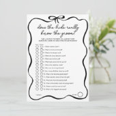 Carte Conseil La mariée connaît-elle la douche nuptiale à nœud p (Debout devant)