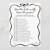 Carte Conseil La mariée connaît-elle la douche nuptiale à nœud p (Devant)