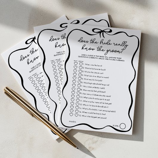 Carte Conseil La mariée connaît-elle la douche nuptiale à nœud p