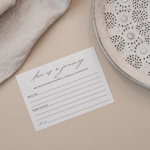 Carte Conseil L'amour élégant est une Fête des mariées de voyage