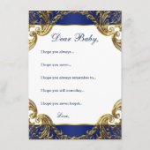 Carte Conseil Le Prince veut pour bébé (Dos)