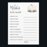 Carte Conseil Le Rustique Petit Baby shower Citrouille Veut<br><div class="desc">Rustique Petit Baby shower Citrouille Souhaite Pour Baby Advice Card</div>