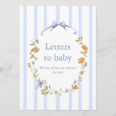 Carte Conseil letters to baby (Devant)