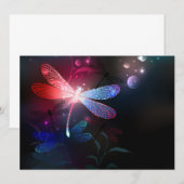 Carte Conseil Libellule rouge lumineuse (Devant / Derrière)