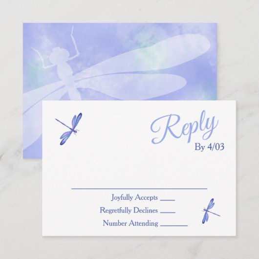 Carte Conseil Light Blue RSVP Enclosure Cards (Devant / Derrière)