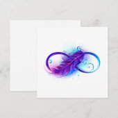 Carte Conseil L'infini avec plume violette (Devant / Derrière)