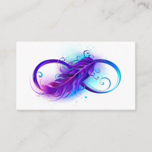 Carte Conseil L'infini avec plume violette