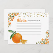 Carte conseil Little Cutie Orange (Devant / Derrière)