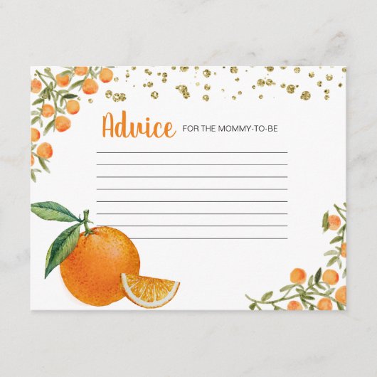Carte conseil Little Cutie Orange (Devant)