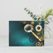 Carte Conseil Loupe en style Steampunk (Debout devant)