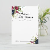 Carte Conseil Luxe Whimsical Boho Floral Mariage (Debout devant)
