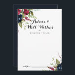 Carte Conseil Luxe Whimsical Boho Floral Mariage<br><div class="desc">Cette luxueuse carte de conseil aux mariages boho fantaisie est parfaite pour un mariage rustique. Le design est composé de fleurs roses multicolores et de pivoines au feuillage vert, inspirant la beauté naturelle. Ces cartes sont parfaites pour un mariage, une douche nuptiale, un baby shower, une fête de remise de...</div>