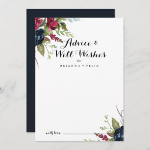 Carte Conseil Luxe Whimsical Boho Floral Mariage
