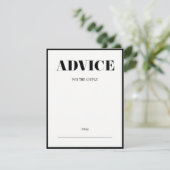 Carte Conseil M. et Mme Modern Bold Mariage Advice Card (Debout devant)
