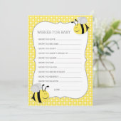 Carte Conseil Maman to Bee Baby shower veut pour bébé (Debout devant)