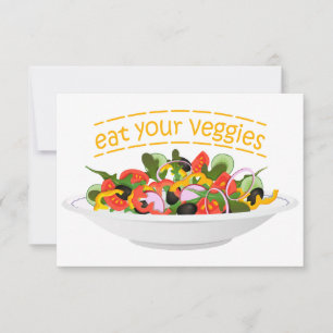 Carte Conseil Mangez vos Légumes Citer salade fraîche mélange bo