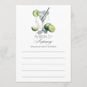 Carte Conseil Marges chic et Fête des mariées de mariage (Devant)