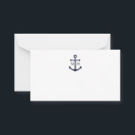 Carte Conseil Mariage Ancre bleu marine<br><div class="desc">Ajoutez une touche élégante à votre mariage nautique avec cette carte de conseil classique marine bleue ancre mariage. Conçu avec une illustration d'ancrage bleu marine, il présente un monogramme personnalisé de mariée et de mariée, texte personnalisé dans une police serif bleu marine sur un arrière - plan blanc. Idéal pour...</div>