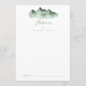 Carte conseil Mariage campagnard Green Mountain (Devant)