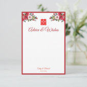 Carte Conseil Mariage chinois couleur rose rouge (Debout devant)
