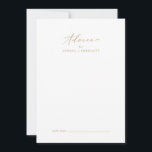 Carte Conseil Mariage de calligraphie Or Delicate<br><div class="desc">Cette délicate carte de conseil mariage en calligraphie or est parfaite pour un mariage moderne et peut être utilisée pour n'importe quel événement. Le design minimaliste romantique présente une belle et élégante typographie de champagne jaune doré sur un arrière - plan blanc au look épuré et simple. Ces cartes de...</div>