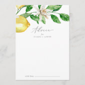 Carte Conseil Mariage de jardin de citron moderne (Devant)
