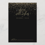 Carte Conseil Mariage de script Gold Confetti (Devant)
