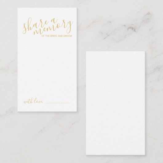 Carte Conseil mariage de script Gold Modern (Devant / Derrière)