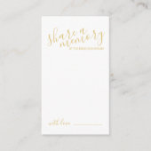 Carte Conseil mariage de script Gold Modern (Devant)
