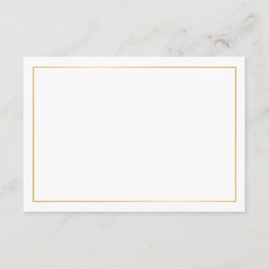 Carte Conseil Mariage d'or élégant (Devant)