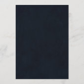 Carte Conseil Mariage d'or floral Blush Navy (Dos)