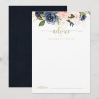 Mariage d'or floral Blush Navy