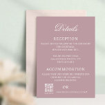 Carte Conseil Mariage Dusty Rose - fiche détaillée<br><div class="desc">Donnez le ton à votre mariage rose romantique poussiéreux avec ces cartes de détails élégantes et sophistiquées. La teinte douce et feutrée d'un rose poussiéreux est parfaite pour créer une atmosphère chaleureuse et accueillante, tandis que la conception intemporelle de ces cartes garantira que vos invités sont informés de tous les...</div>