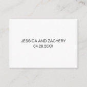 Carte Conseil Mariage Élégant Laissez-Nous Un Message Conseils C (Dos)