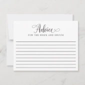 Carte conseil Mariage élégant Script minimal moder (Devant)