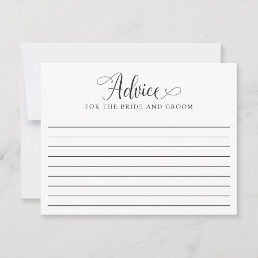 Carte conseil Mariage élégant Script minimal moder (Devant)