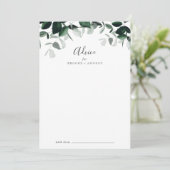 Carte Conseil Mariage Emerald Greenery (Debout devant)