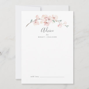 Carte Conseil Mariage en fleurs de cerisier printemps