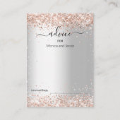 Carte Conseil Mariage en or rose argent (Devant)
