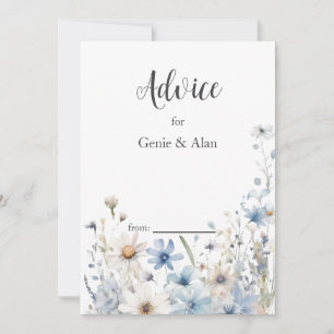 Carte Conseil Mariage Fleur sauvage moderne