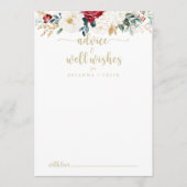 Carte Conseil Mariage Floral Or Classique (Devant)