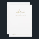 Carte conseil Mariage Gold Love Script<br><div class="desc">Cette carte de conseil mariage en écriture de fantaisie d'or est parfaite pour un mariage rustique. Le design sobre et élégant présente une typographie de script classique et sophistiquée en or. Ces cartes sont parfaites pour un mariage, une douche nuptiale, un baby shower, une fête de remise de diplômes et...</div>