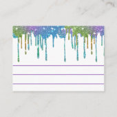 Carte conseil Mariage Gold Parties scintillant Fau (Dos)