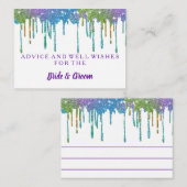 Carte conseil Mariage Gold Parties scintillant Fau (Devant / Derrière)