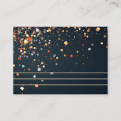 Carte conseil Mariage Gold Parties scintillant Fau (Dos)