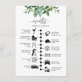 Carte Conseil Mariage Invité Itinéraire Verdure Illustré (Devant)