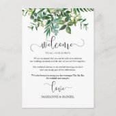 Carte Conseil Mariage Invité Itinéraire Verdure Illustré (Dos)